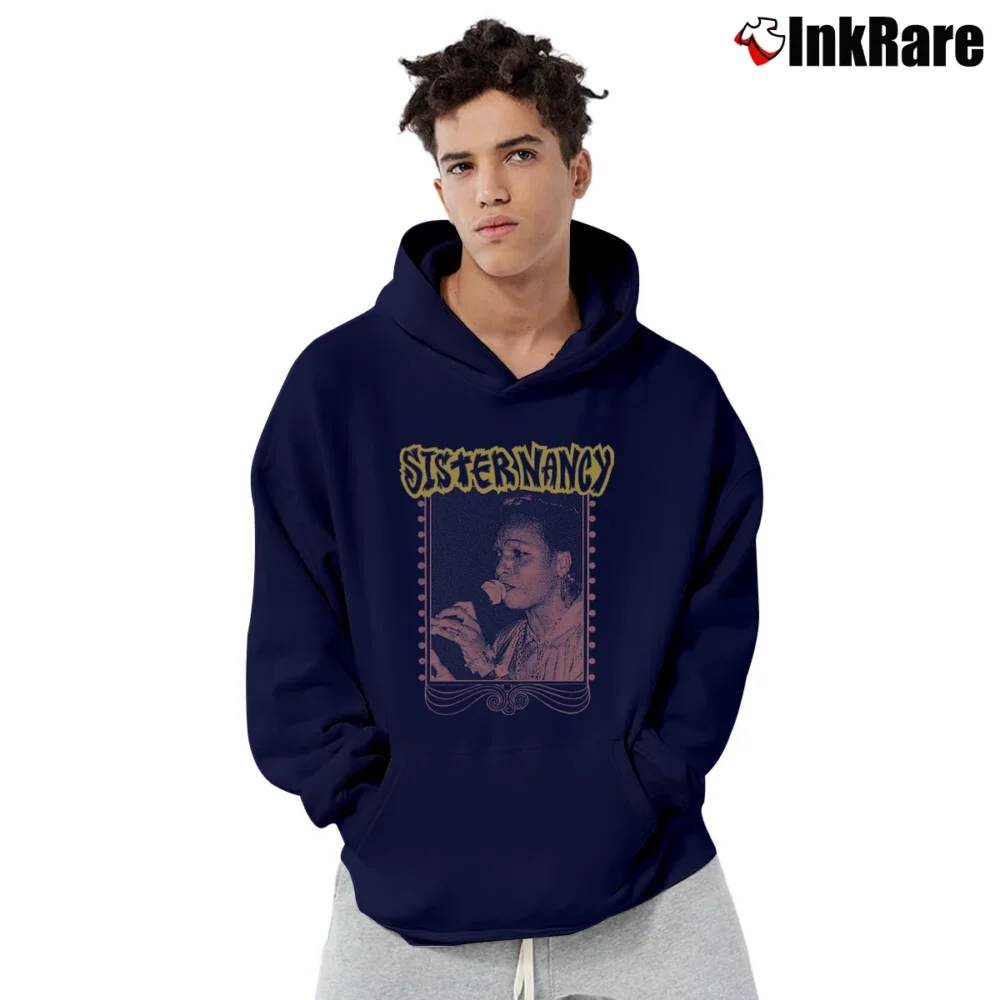 Men’s sister nancy jamaican singer dancehall reggae icon Pullover Hoodie in navy | Cozy, Durable, Modern Fit
