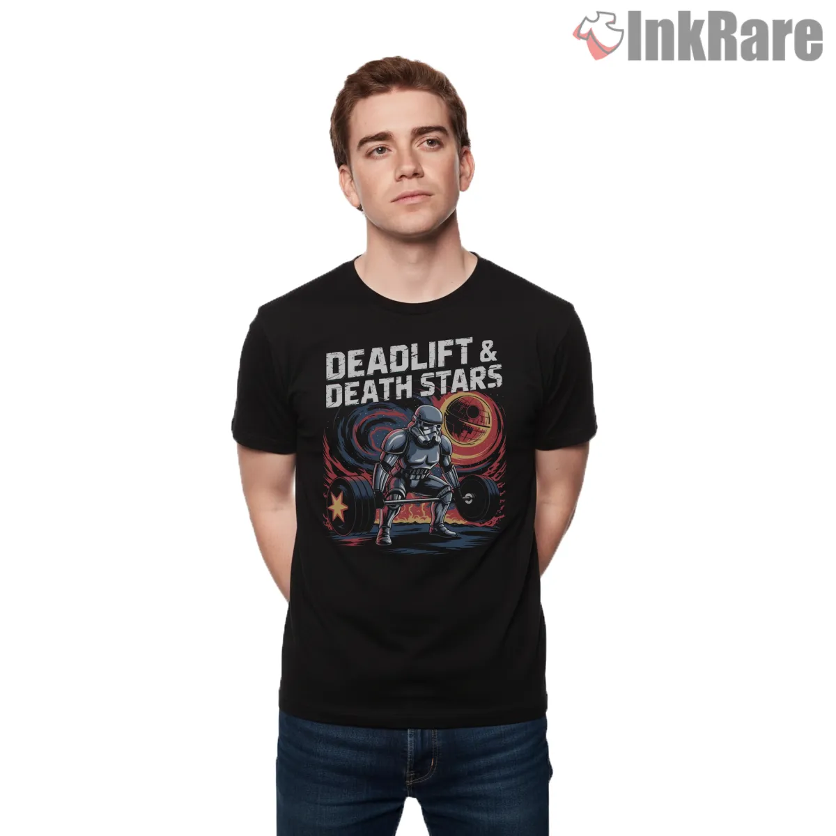 Sith Lift Legacy Dark Side Gym Shirt on black short sleeve shirt for men graphic tee
