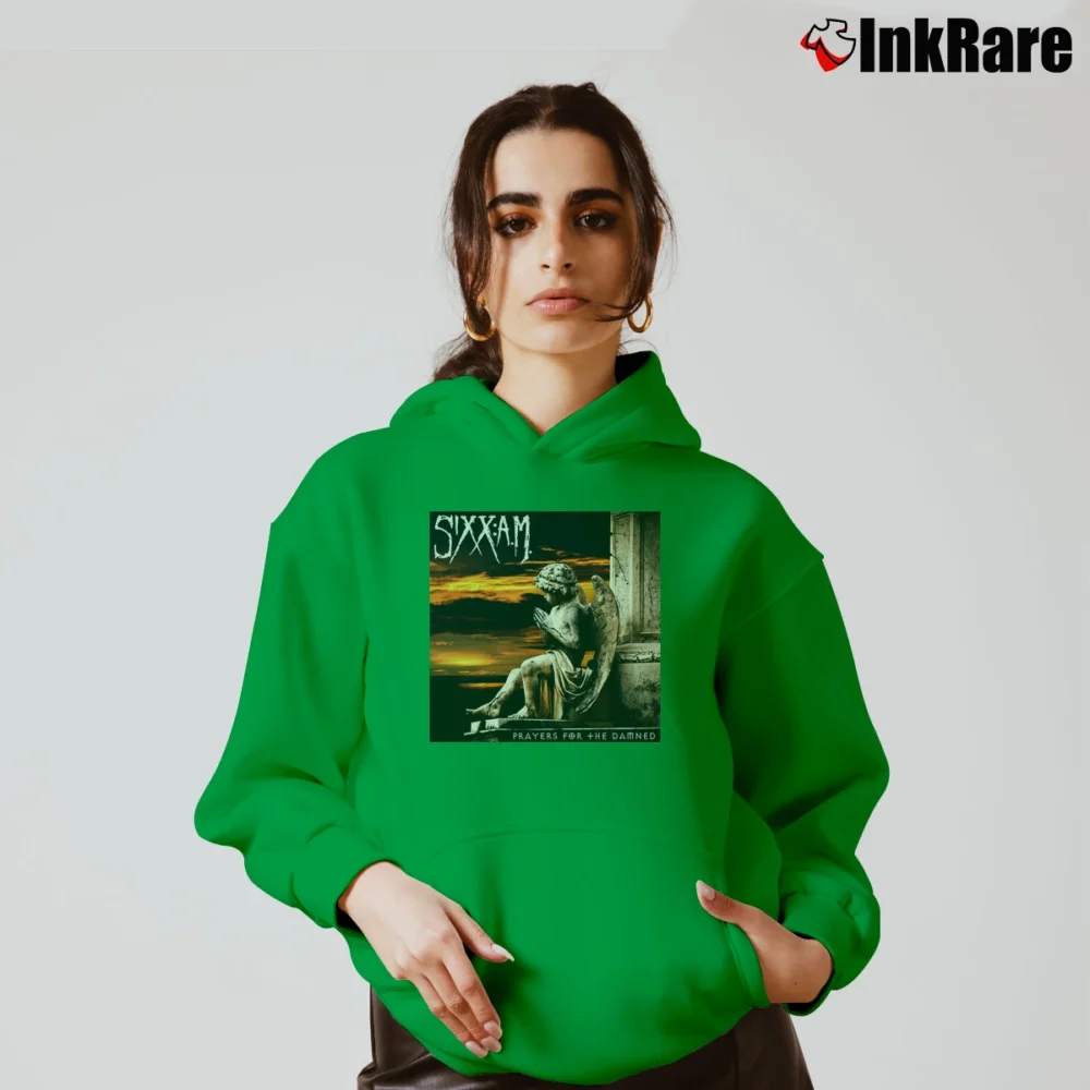 Women’s Sixx Am Prayers Tour Album Cozy Hoodie in irish green | Warm, Structured, Stylish
