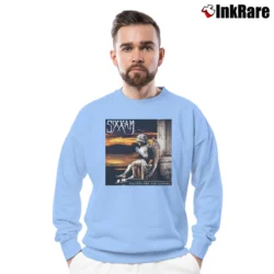 Men’s Sixx Am Prayers Tour Album Crewneck Sweatshirt in light blue | Cozy Fabric, Clean Style