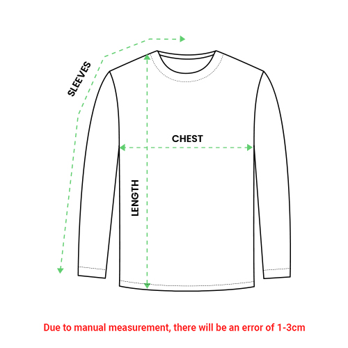 Unisex Longsleeve size chart image