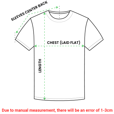 Youth tee size chart image