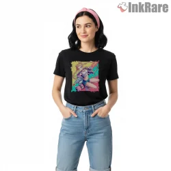 Skate Style Sailor Moon Youth Street Shirt on black short sleeve shirt for women graphic tee