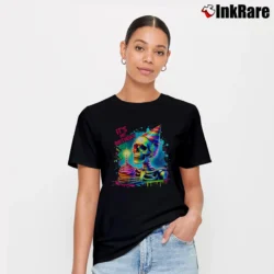 Women’s Skeleton Its My Birthday Halloween Costume T-Shirt in black | Soft, Flattering Fit