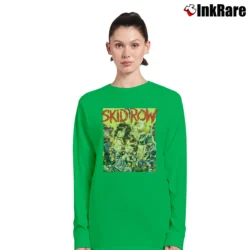 Women’s Skid Row B Side Ourselves Album Cover Long-Sleeve Top in irish green | Sleek, Versatile, All-Season