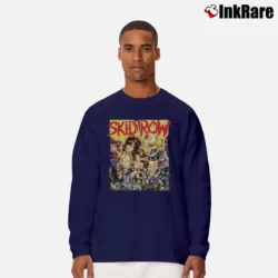 Men’s Skid Row B Side Ourselves Album Cover Long-Sleeve Shirt in navy | Sleek, Lightweight, Year-Round Wear