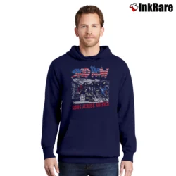 Men’s Skid Row Concert Skids Across America 1989 Pullover Hoodie in navy | Cozy, Durable, Modern Fit
