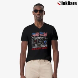 Men’s Skid Row Concert Skids Across America 1989 V-Neck Tee in black | Sharp, Breathable, Everyday Staple