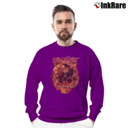 Men’s Skillet Monster Hot Topic Band Crewneck Sweatshirt in purple | Cozy Fabric, Clean Style