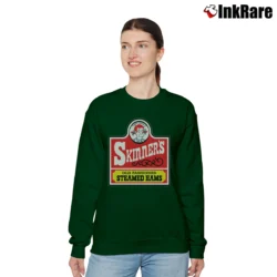 Women’s Skinners Old Fashioned Steamed Hams Simpsons Relaxed Sweatshirt in forest green | Soft, Laid-Back Vibe