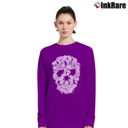 Women’s Skull Cap Snoopy Lover Gift Long-Sleeve Top in purple | Sleek, Versatile, All-Season
