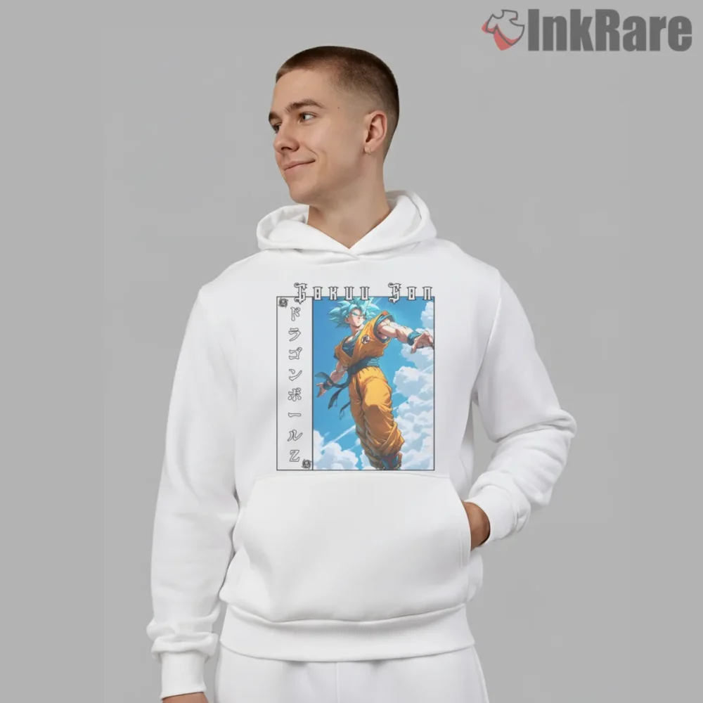 Skyline Martial Warrior Classic Battle Stance Shirt on white hoodie for men graphic tee