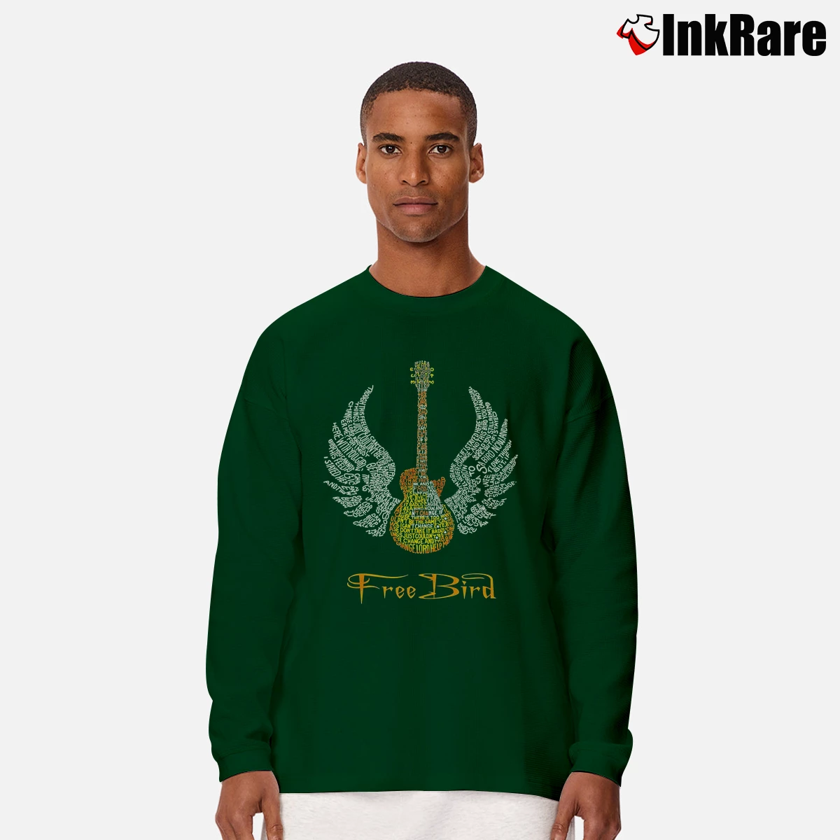 Skynyrd Rock Roll Freebird Lyric Men’s Long-Sleeve Tee in forest green – Versatile Layering Men’s Skynyrd Rock Roll Freebird Lyric Long-Sleeve Shirt in forest green | Sleek, Lightweight, Year-Round Wear