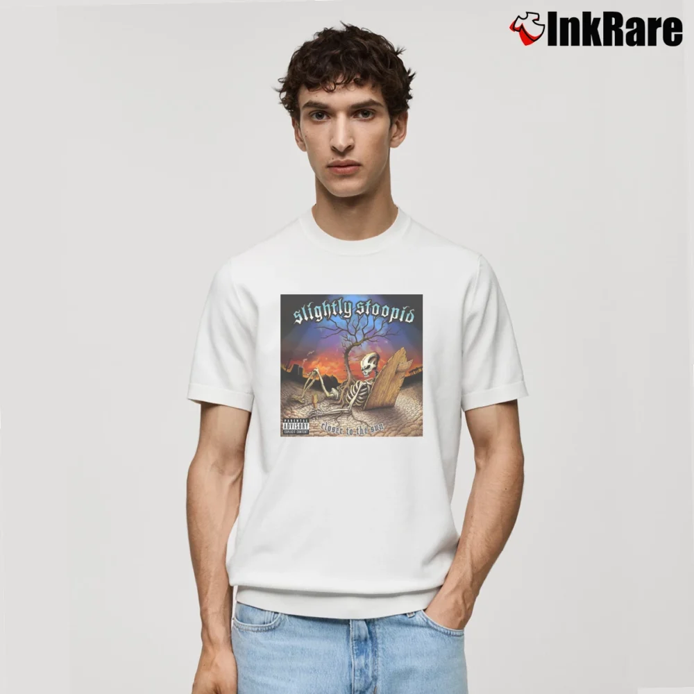 Men’s Slightly Stoopid Closer To The Sun Band Classic T-Shirt in white | Soft, Breathable Everyday Wear