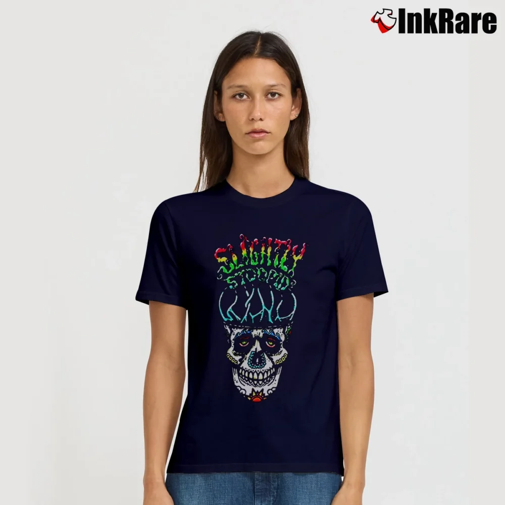 Women’s Slightly Stoopid Printed Design Signature T-Shirt in navy | Soft, Flattering Fit