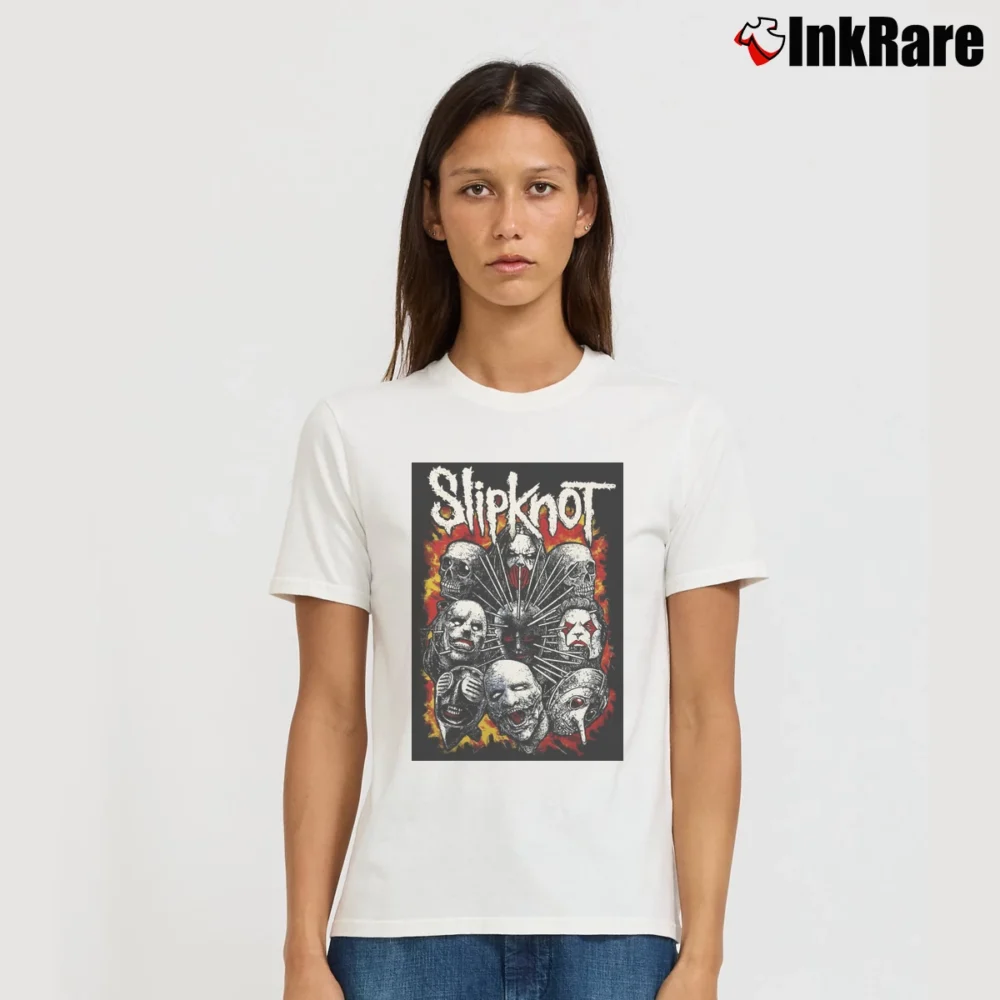 Women’s Slipknot Classic Signature T-Shirt in white | Soft, Flattering Fit