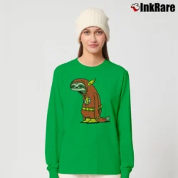 Women’s Sloth Flash Parody The Neutral Long-Sleeve Top in irish green | Sleek, Versatile, All-Season