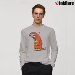 Men’s Sloth Flash Parody The Neutral Long-Sleeve Shirt in sport grey | Sleek, Lightweight, Year-Round Wear