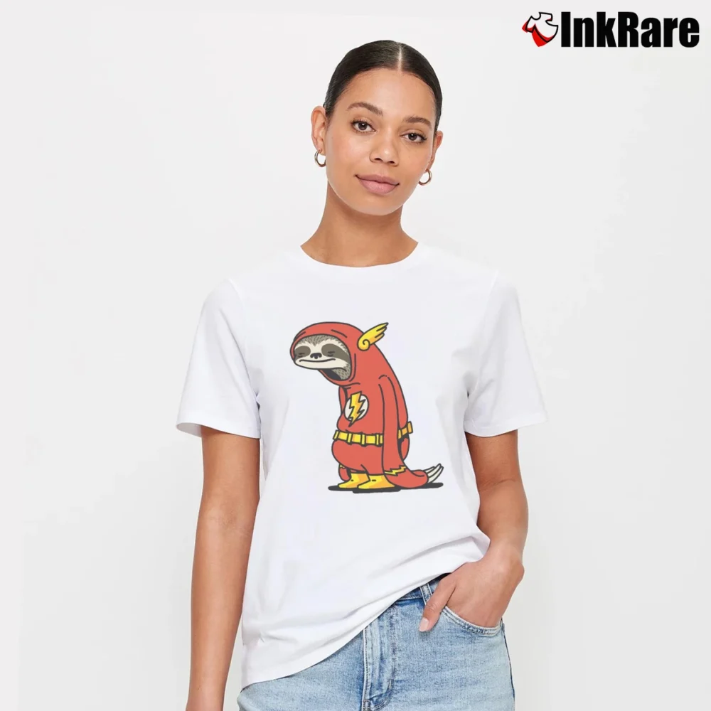 Women’s Sloth Flash Parody The Neutral Signature T-Shirt in white | Soft, Flattering Fit