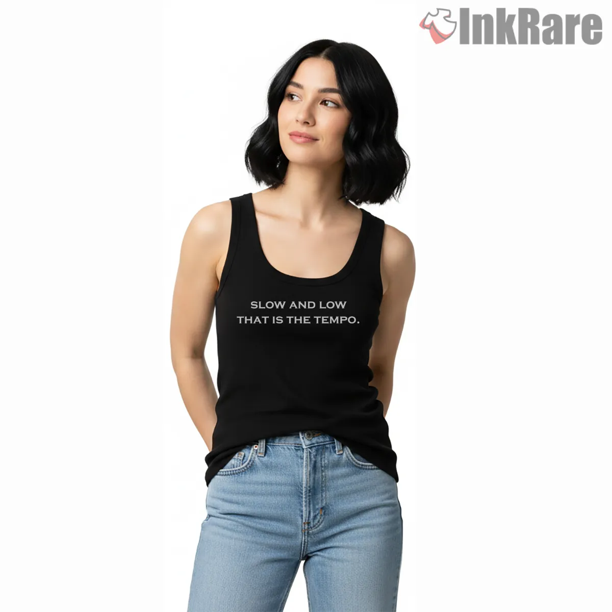 Slow And Low That Is The Tempo Lyric Tank Top Black Slow And Low That Is The Tempo Lyric Shirt on black tank top for women graphic tee