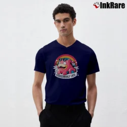 Men’s Slowpoke Pokemon Fashionably Late V-Neck Tee in navy | Sharp, Breathable, Everyday Staple