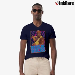 Men’s SmackDown Hulk Hogan WWE for Wrestling Fans V-Neck Tee in navy | Sharp, Breathable, Everyday Staple