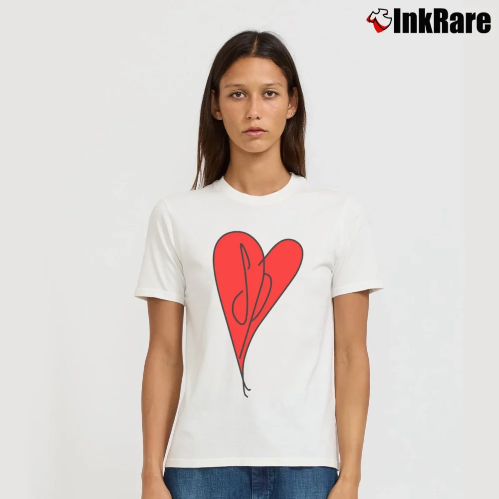 Women’s Smashing Pumpkins Red Heart Signature T-Shirt in white | Soft, Flattering Fit