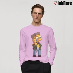 Men’s Smithers and Burns Simpsons Long-Sleeve Shirt in light pink | Sleek, Lightweight, Year-Round Wear