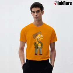 Men’s Smithers and Burns Simpsons V-Neck Tee in orange | Sharp, Breathable, Everyday Staple