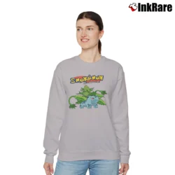 Women’s Smokemon Bulbasaur Weed Pokemon Stoner Relaxed Sweatshirt in sport grey | Soft, Laid-Back Vibe