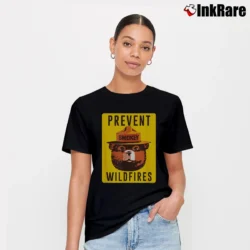 Women’s Smokey Bear Prevent Wildfires Sign T-Shirt in black | Soft, Flattering Fit