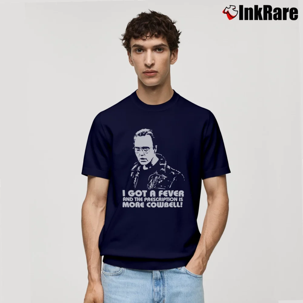 Men’s SNL Saturday Night Live Christopher Walken More Cowbell Classic T-Shirt in navy | Soft, Breathable Everyday Wear