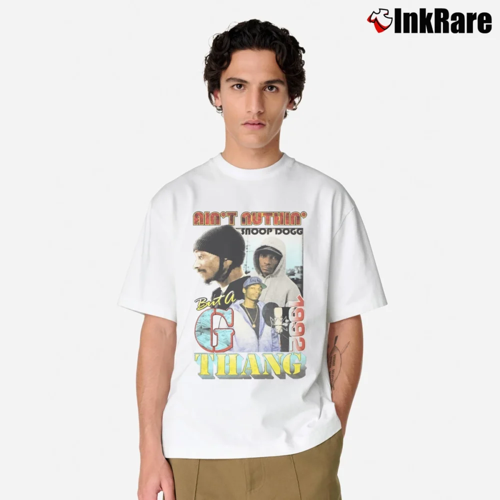 Men’s Snoop Dogg Ain't Nuthin But A G Thang Classic T-Shirt in white | Soft, Breathable Everyday Wear