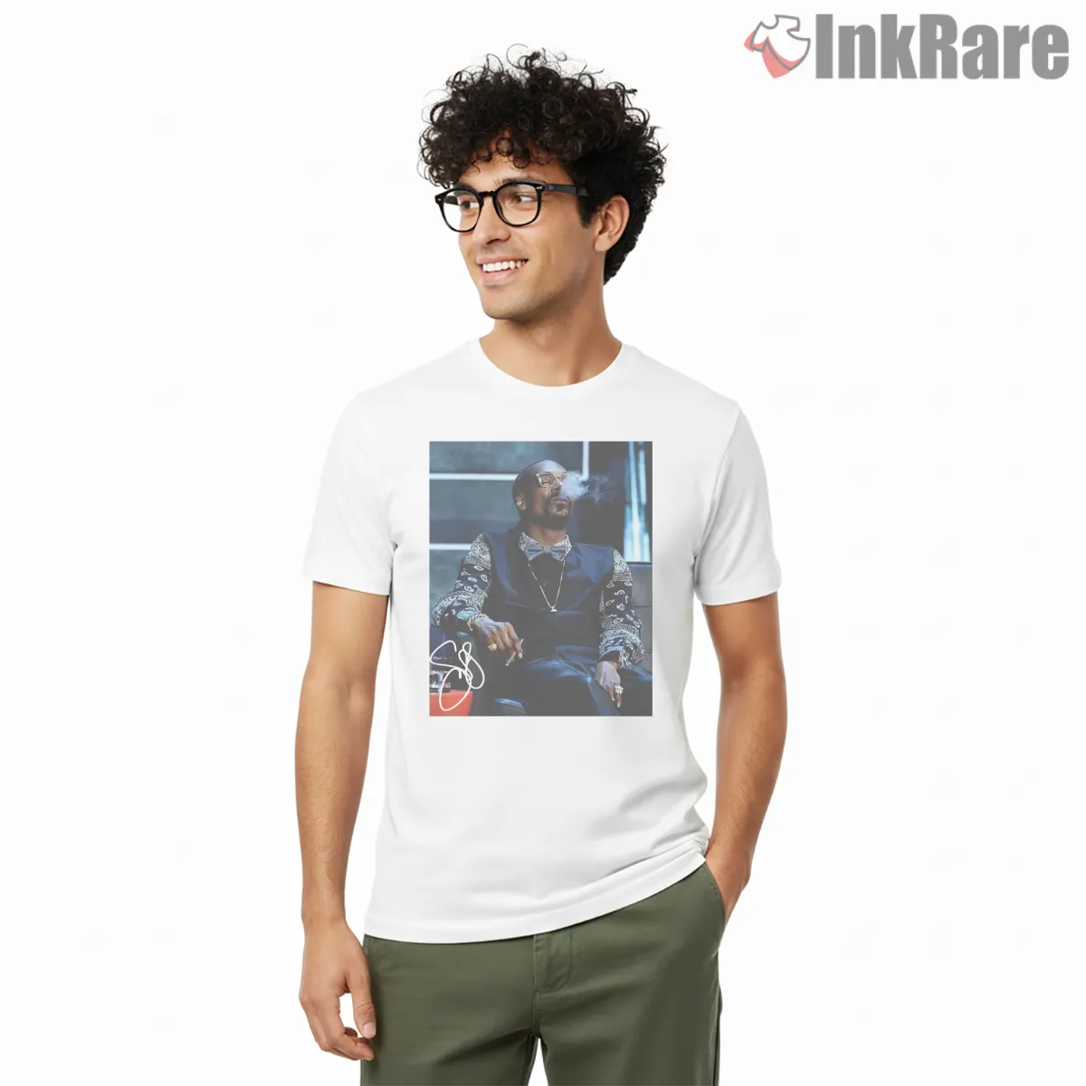 Snoop Dogg Balcony Smoke Session Shirt on white short sleeve shirt for men graphic tee