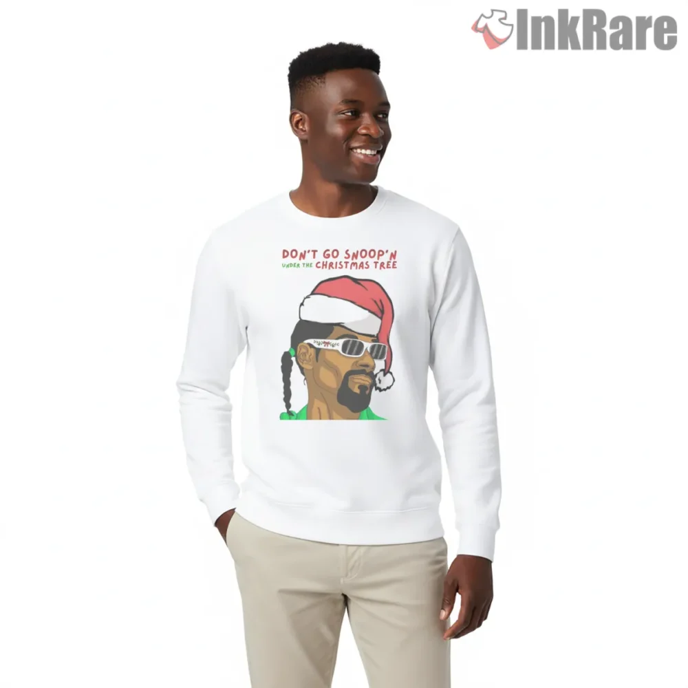 Snoop Dogg Dont Go Snoopin Christmas Tree Shirt on graphic shirt for men graphic tee