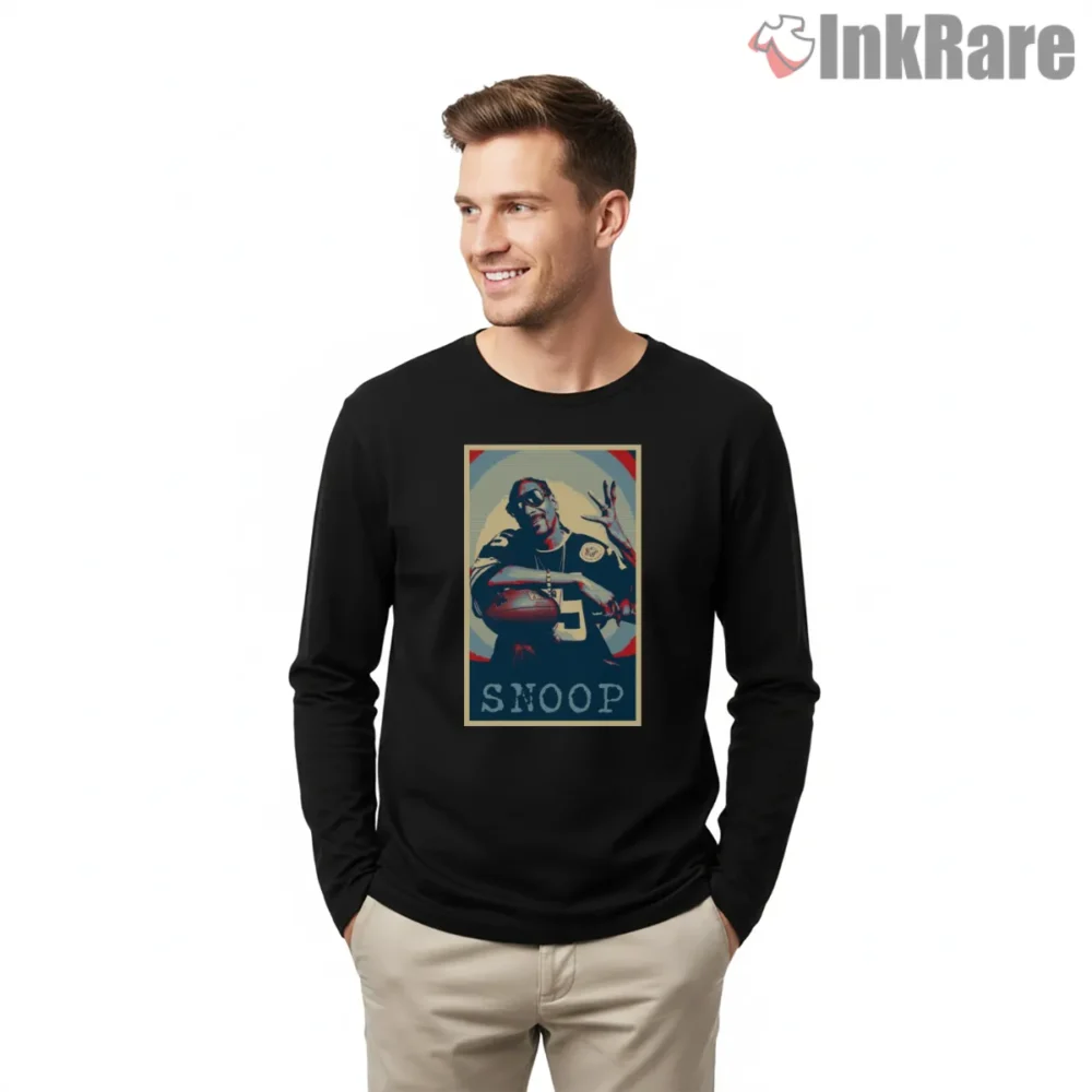 Snoop Dogg Football Hope Poster Shirt on black long sleeve shirt for men graphic tee