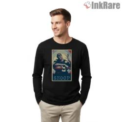 Snoop Dogg Football Hope Poster Shirt on black long sleeve shirt for men graphic tee
