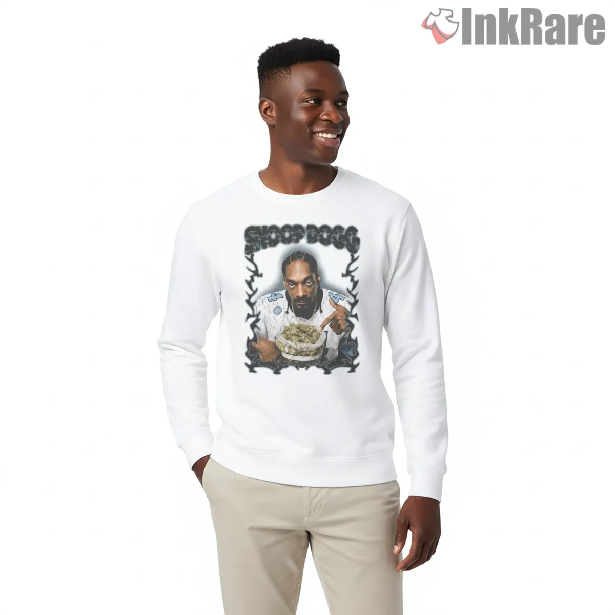 Snoop Dogg Halo Smoke Table Shirt on graphic shirt for men graphic tee