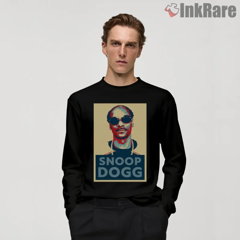 Snoop Dogg Hope Style Poster Shirt on black long sleeve shirt for men graphic tee