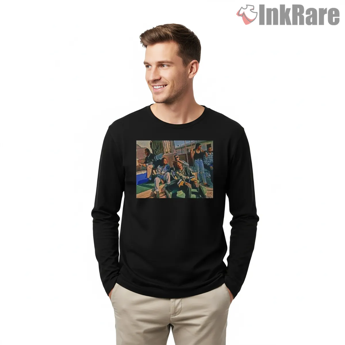 Snoop Dogg Laid Back Backyard Crew Long Sleeve Black Snoop Dogg Laid Back Backyard Crew Shirt on black long sleeve shirt for men graphic tee