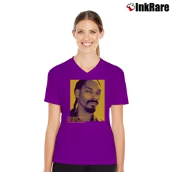 Women’s Snoop Dogg Long Beach Arena California One Night Only V-Neck Tee in purple | Chic Neckline, Soft Texture