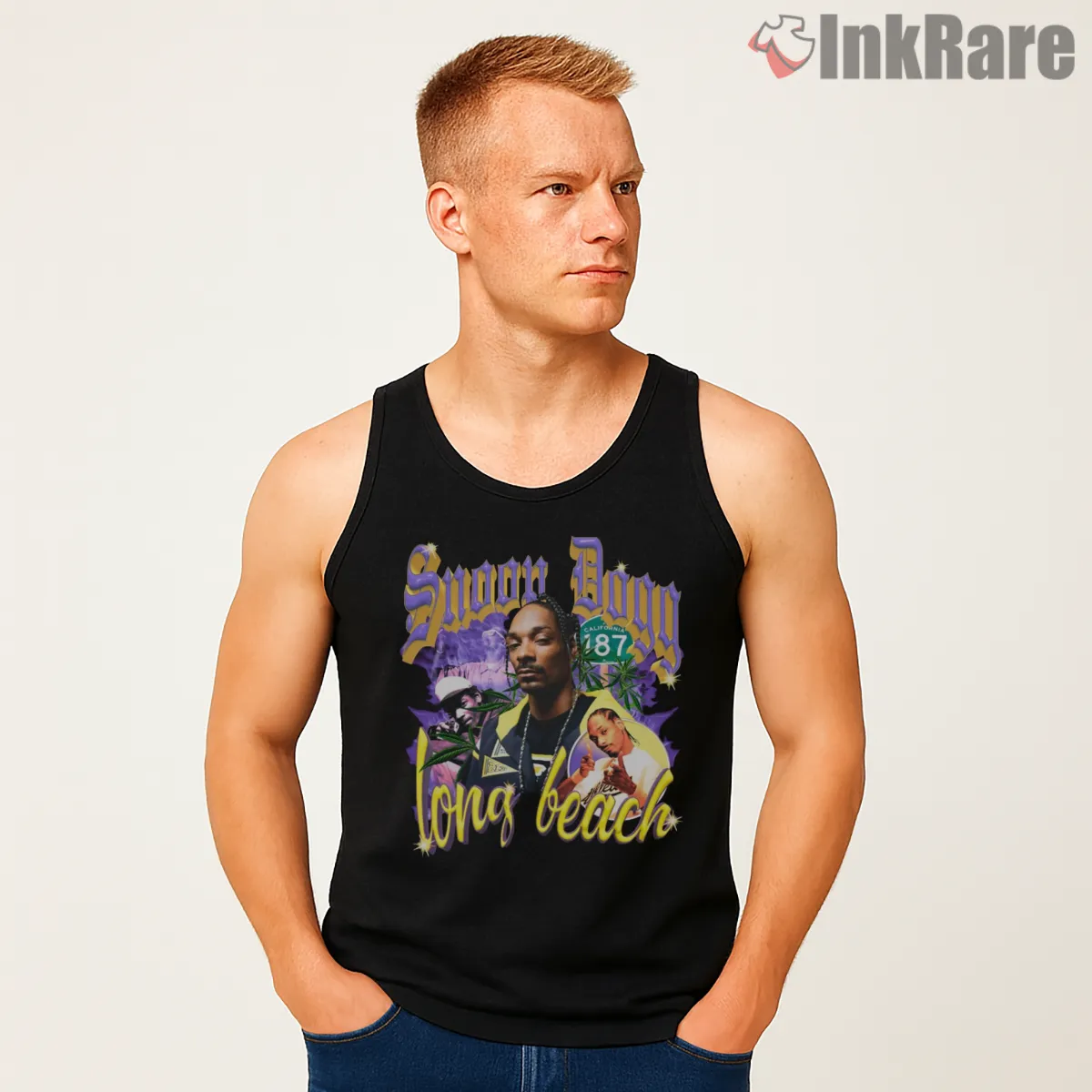 Snoop Dogg Long Beach Palm Nights Tank Top Black Snoop Dogg Long Beach Palm Nights Shirt on black tank top for men graphic tee
