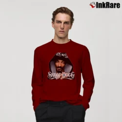 Men’s Snoop Dogg Long-Sleeve Shirt in maroon | Sleek, Lightweight, Year-Round Wear