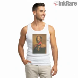 Snoop Dogg Military General Portrait Shirt on white tank top for men graphic tee