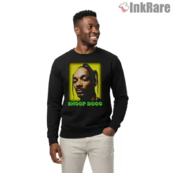 Snoop Dogg Neon Glow Portrait Shirt on graphic shirt for men graphic tee