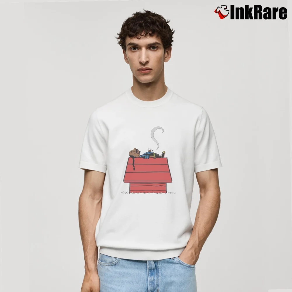 Men’s Snoop Dogg Sleeping Snoopy Classic T-Shirt in white | Soft, Breathable Everyday Wear