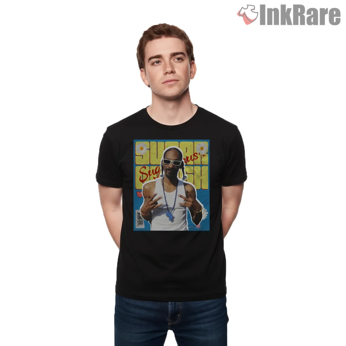 Snoop Dogg Sugar Style Magazine Cover Short Sleeve Black Snoop Dogg Sugar Style Magazine Cover Shirt on black short sleeve shirt for men graphic tee