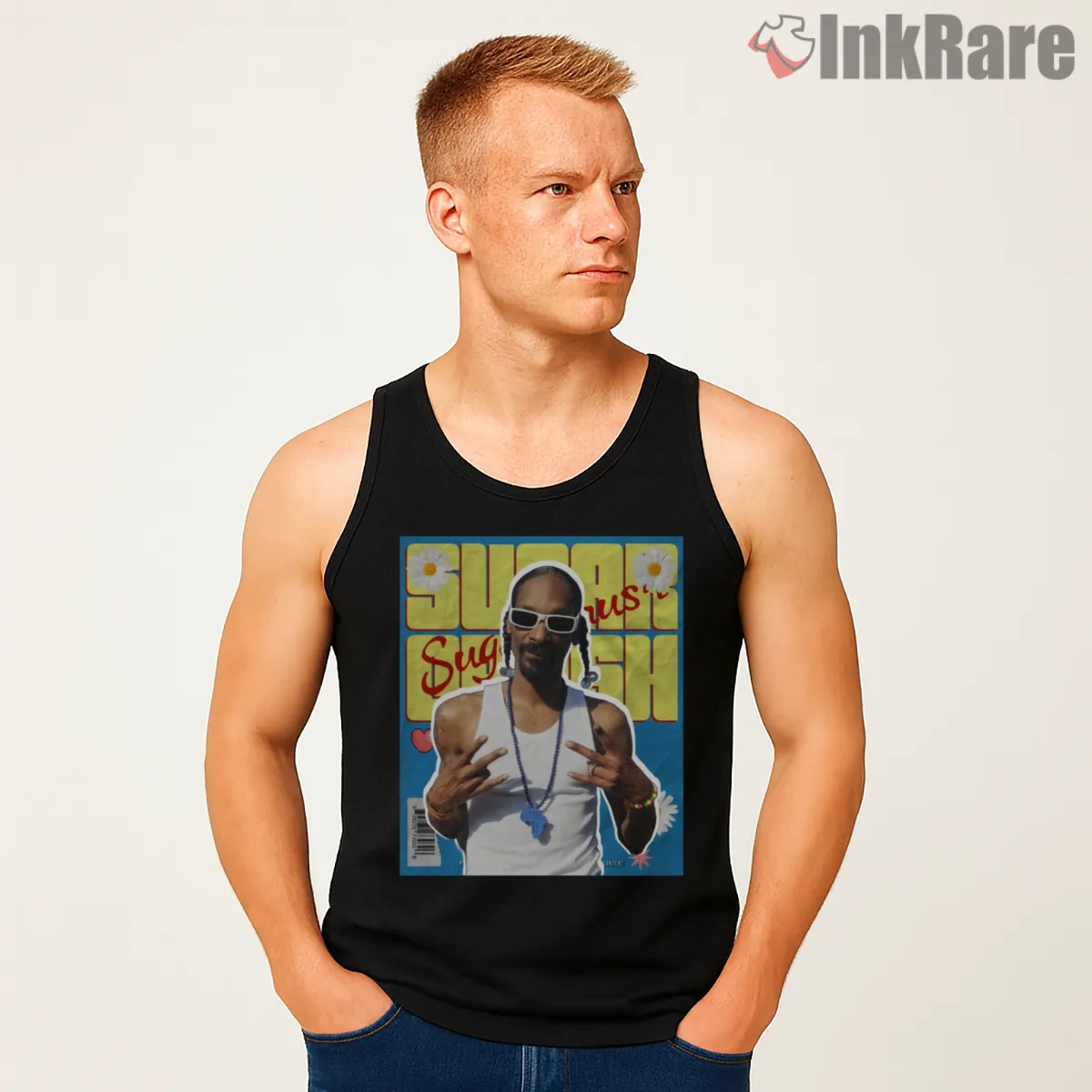 Snoop Dogg Sugar Style Magazine Cover Tank Top Black Snoop Dogg Sugar Style Magazine Cover Shirt on black tank top for men graphic tee