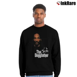Men’s Snoop Dogg Tha Doggfather Crewneck Sweatshirt in black | Cozy Fabric, Clean Style