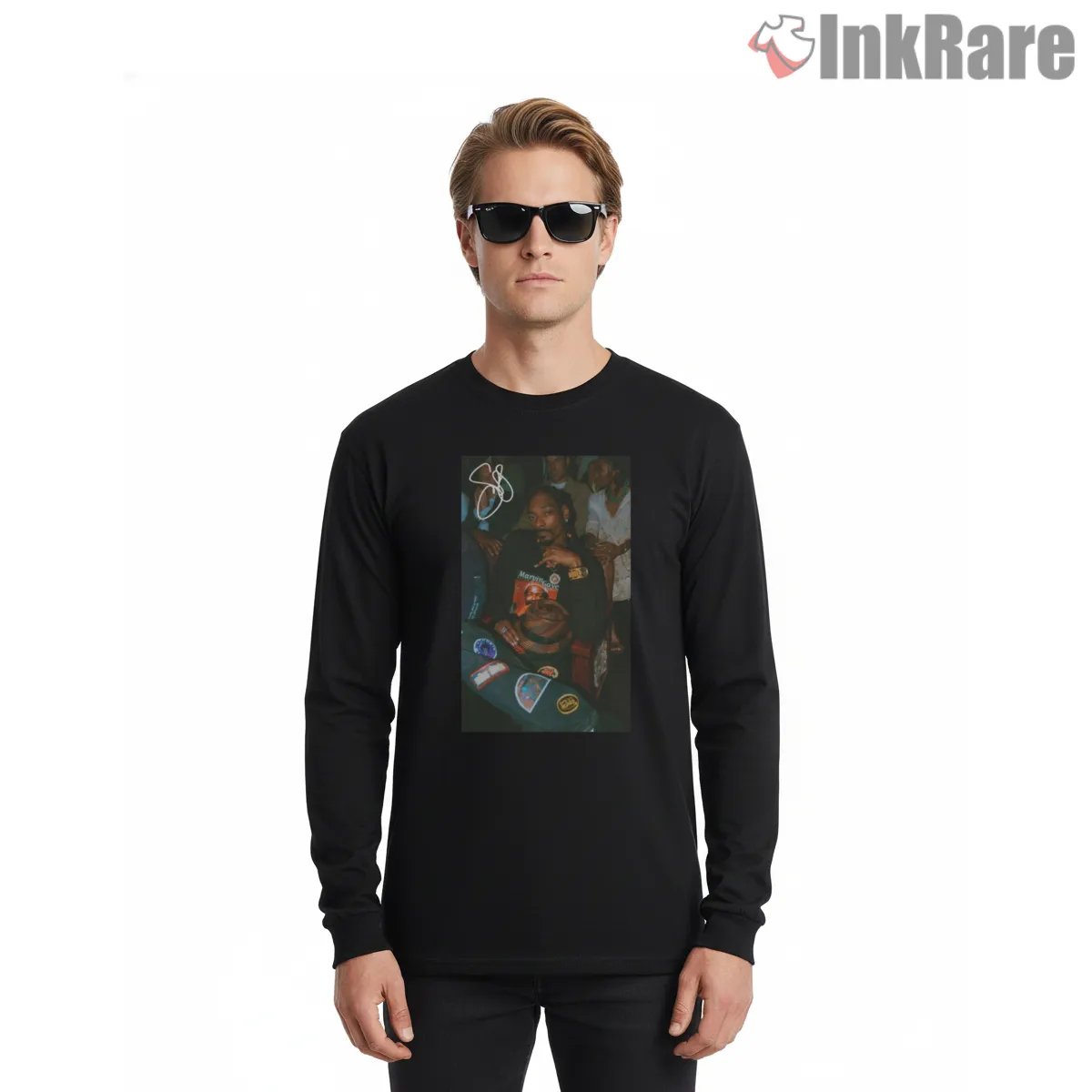 Snoop Dogg Vintage Party Table Photo Long Sleeve Black Snoop Dogg Vintage Party Table Photo Shirt on black long sleeve shirt for men graphic tee